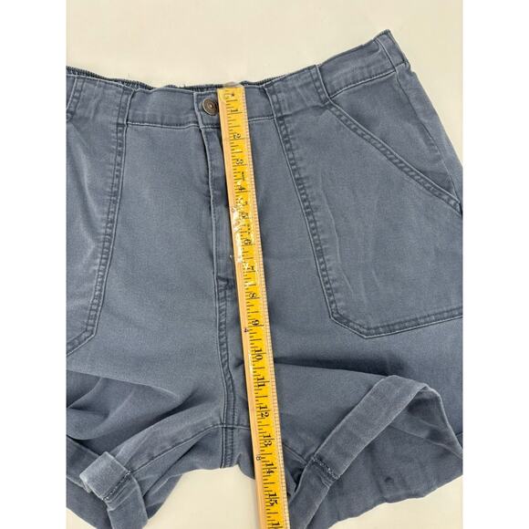 Gloria Vanderbilt Shorts Womens Large Blue Bermudas Cotton Pockets Stretch Waist - Picture 16 of 16